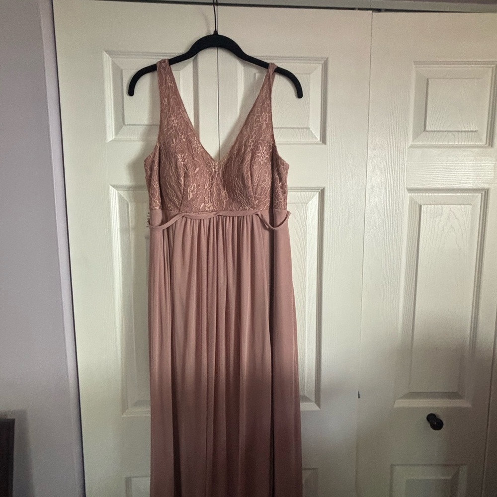 Azazie Lace Dress in Mauve